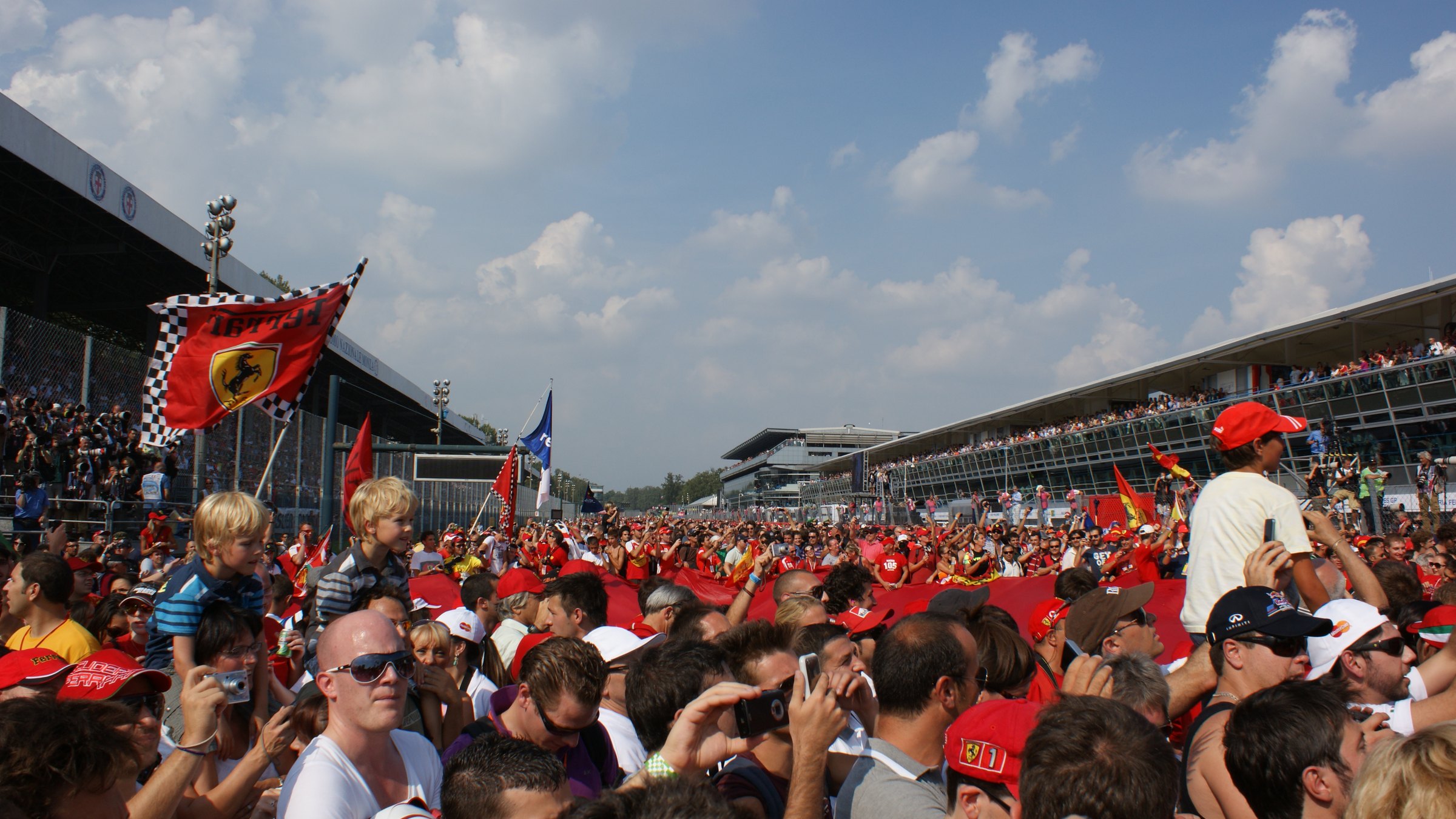 Charles Leclerc racing Lewis Hamilton at the Italian Grand Prix in Monza